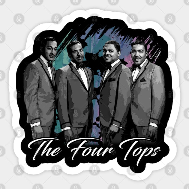 Reach Out and Dress Up The Four Band's Iconic Sound on Your Tee Sticker by HOuseColorFULL